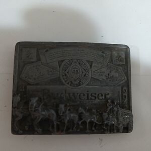 Budweiser Vintage Gray Belt Buckle